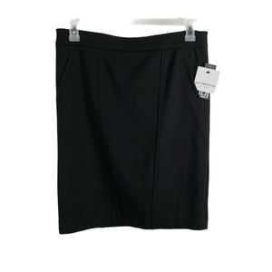 Liz Claiborne Skirt Straight Black Pockets Zipper